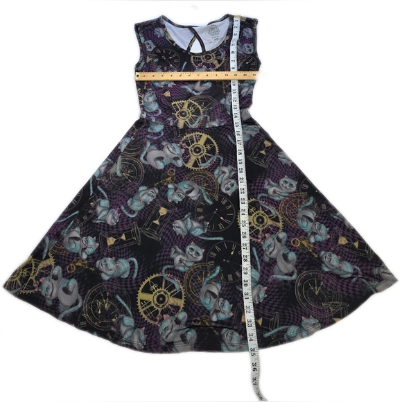 Steampunk Alice In Wonderland Dress With Cheshire Cat X Sm Purple,pink,blue,gold - Picture 9 of 13